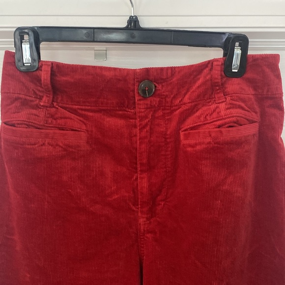 MAEVE Anthropologie Colette Red Corduroy Pants - Picture 6 of 8
